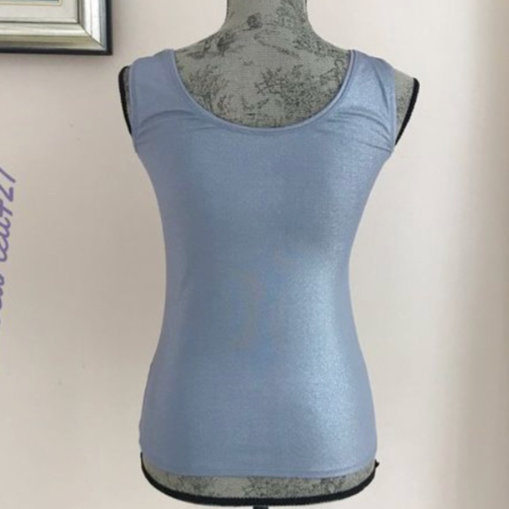 White House Black Market Silver Tank Top